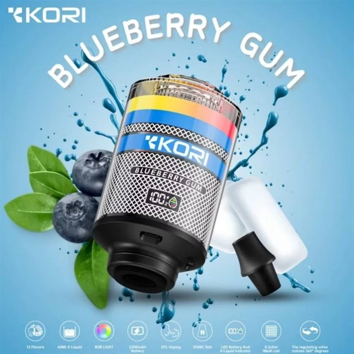 KORI Hookah Head Shisha 120K Disposable Vape E-hookah 0.5% (120000 Puffs)