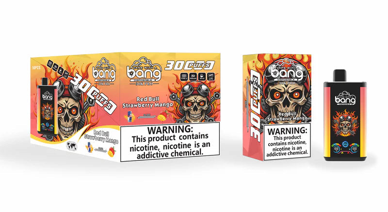 Bang 30000 Puffs PRO 30k puffs Disposable Vape(0% TO 5%Nicotine ) 30ML 850mah Rechargeable 16 Flavors
