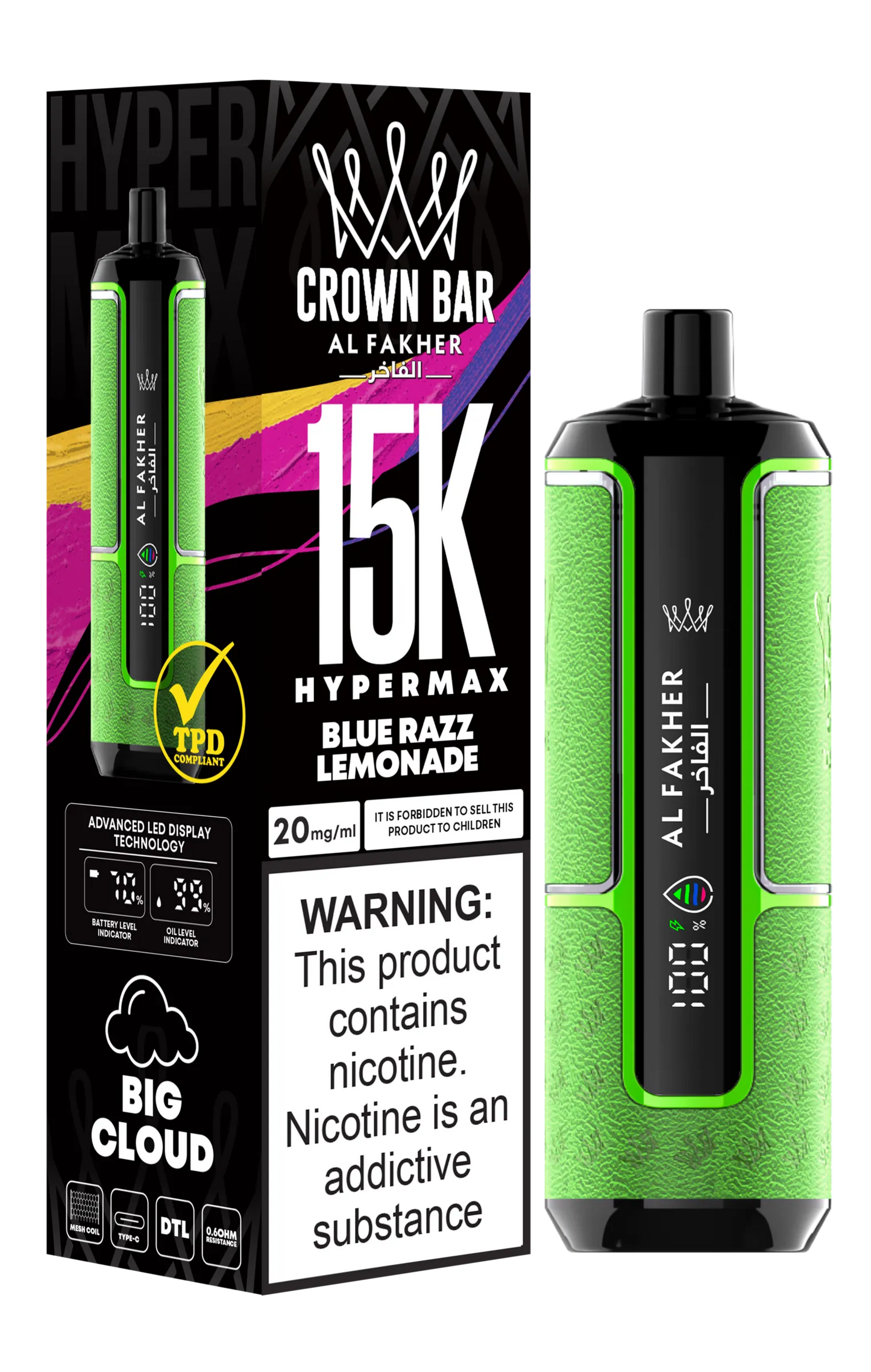 Blue Razz Lemonade Al Fakher HyperMax 15k Puff