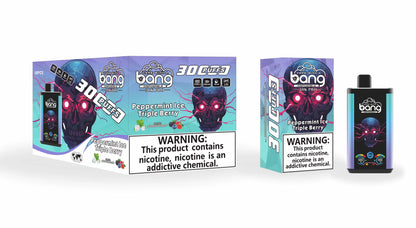Bang 30000 Puffs PRO 30k puffs Disposable Vape(0% TO 5%Nicotine ) 30ML 850mah Rechargeable 16 Flavors