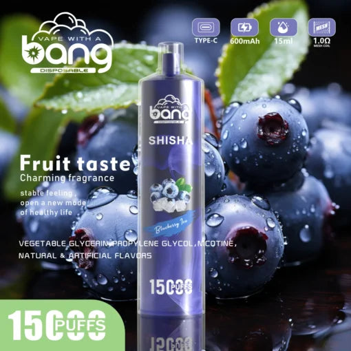 Bang 15000 Puffs Vape 15K Disposable Vape Pen E Cigarette Prefilled 15ml  600mAh Disposable Vape 20 Flavors