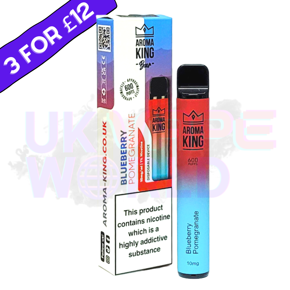 Blueberry Pomegranate By Aroma King 600 Puffs Disposable
