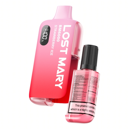 Lost Mary BM6000 Disposable Vape Kit USB-C 10ml e-liquid capacity 650mAh rechargeable TPD UK