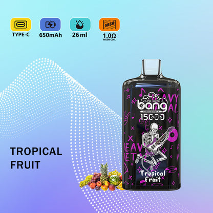 Bang 15000 Puffs Vape 15K Disposable Vape Pen E Cigarette Prefilled 26ml 650mAh Disposable Vape 12 Flavors