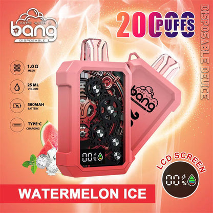 BANG 25000 Puffs Vape 25K Disposable Vape Pen E Cigarette Prefilled 30ml 650mAh