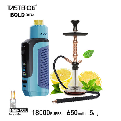 2024 NEW Dtl Disposable Vape Vaporizer 18000 Puffs Tastefog Bold with Big Cloud Adjustable Wattage