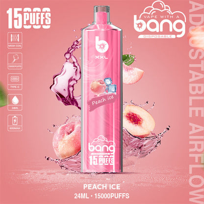 Bang 15000 Puffs Vape 15K Disposable Vape Pen E Cigarette Prefilled 15ml  600mAh Disposable Vape 20 Flavors