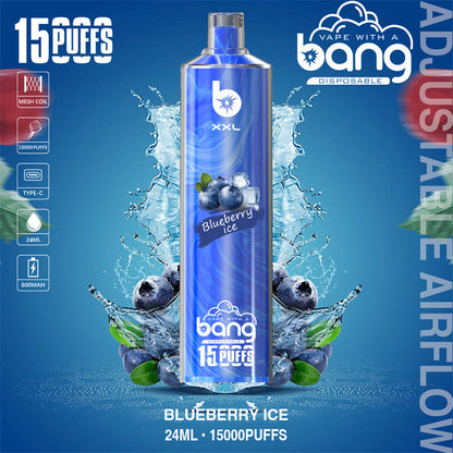 Bang SHISHA 15000 Disposable Vape 0.6 Ω 600 mAh  15 mL  Rechargeable Type-c  20   Flavors