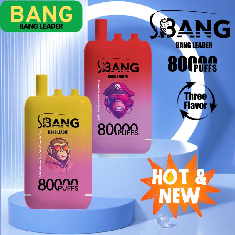 Bang leader 80000 Puffs Triple Flavors Disposable Price Super Sale-850mAh Battery, Multiple Nicotine 12 Flavors