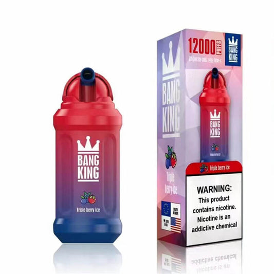 Bang King 12000 Puffs Disposable Vape(0% to 5% Nicotine)- 23ml E-Liquid, 850mAh Battery 20 Flavors