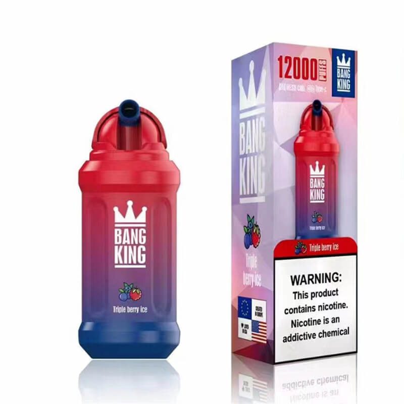Bang King 12000 Puffs Disposable Vape(0% to 5% Nicotine)- 23ml E-Liquid, 850mAh Battery 20 Flavors