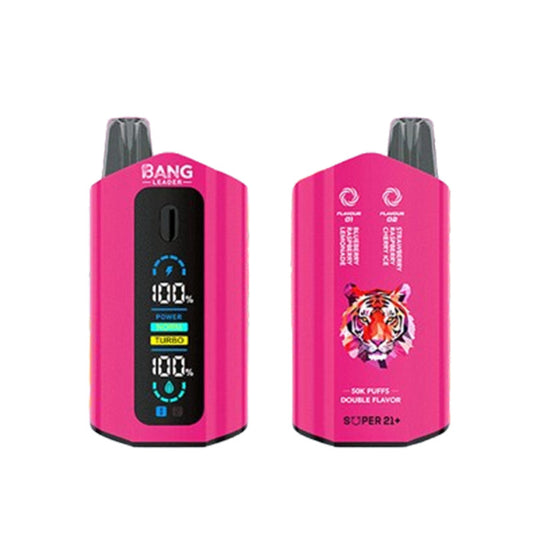 Bang Leader 50000 Puffs Disposable Vape (0%- 5% Nicotine) – Dual Pods, Unmatched Performance 650mAh battery 12 Flavors