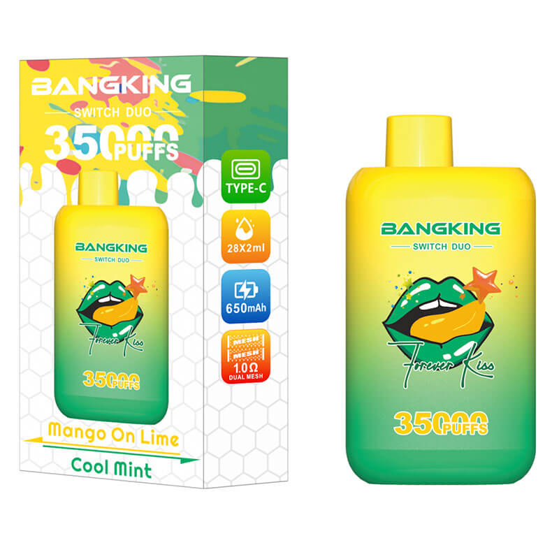 Bang King 35000 Puffs Disposable Vape - 36ml E-Liquid, 650mAh Battery (0% to 5% Nicotine) 12 Flavors