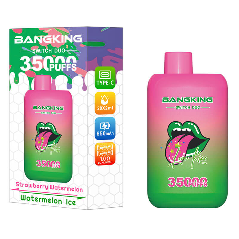 Bang King 35000 Puffs Disposable Vape - 36ml E-Liquid, 650mAh Battery (0% to 5% Nicotine) 12 Flavors