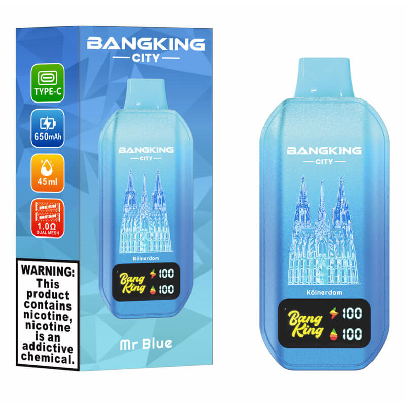 Bang King City 50000 Puffs Vape - 45ml E-liquid,650mAh  0%-5% Nicotine, 12 Flavors
