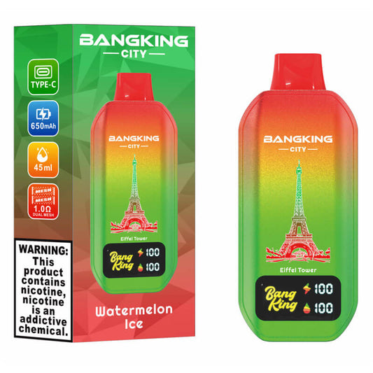 Bang King City 50000 Puffs Disposable Vape(0% to 5% Nicotine) - 45ml E-Liquid, 650mAh Battery