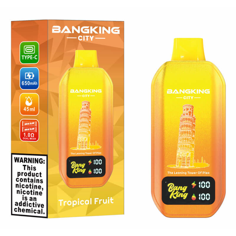 Bang King City 50000 Puffs Vape - 45ml E-liquid,650mAh  0%-5% Nicotine, 12 Flavors