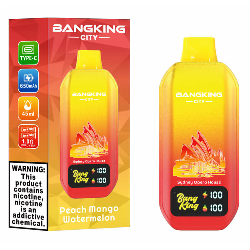 Bang King City 50000 Puffs Vape - 45ml E-liquid,650mAh  0%-5% Nicotine, 12 Flavors