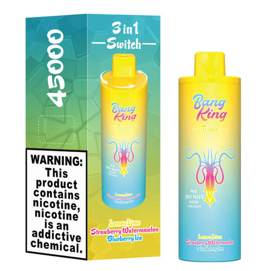 Bang King Triple 45000 Puffs Disposable Vape(0% to 5% Nicotine) - 3*15ml E-Liquid, 650mAh Battery
