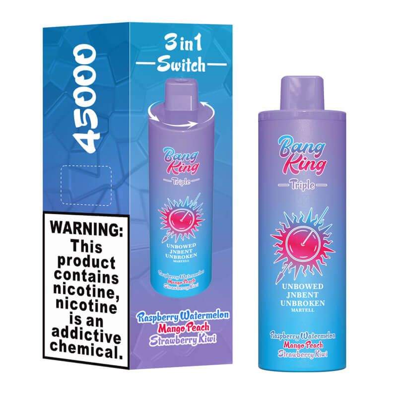 Bang King Triple 45000 Puffs Vape - 3*15ml E-liquid, 650mAh ,0%-5% Nicotine, 10 Flavors