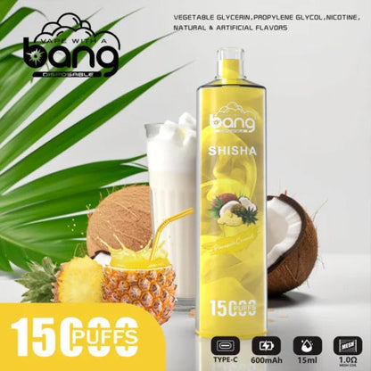 Bang 15000 Puffs Vape 15K Disposable Vape Pen E Cigarette Prefilled 15ml  600mAh Disposable Vape 20 Flavors
