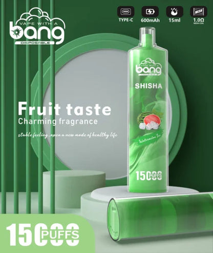 Bang 15000 Puffs Vape 15K Disposable Vape Pen E Cigarette Prefilled 15ml  600mAh Disposable Vape 20 Flavors