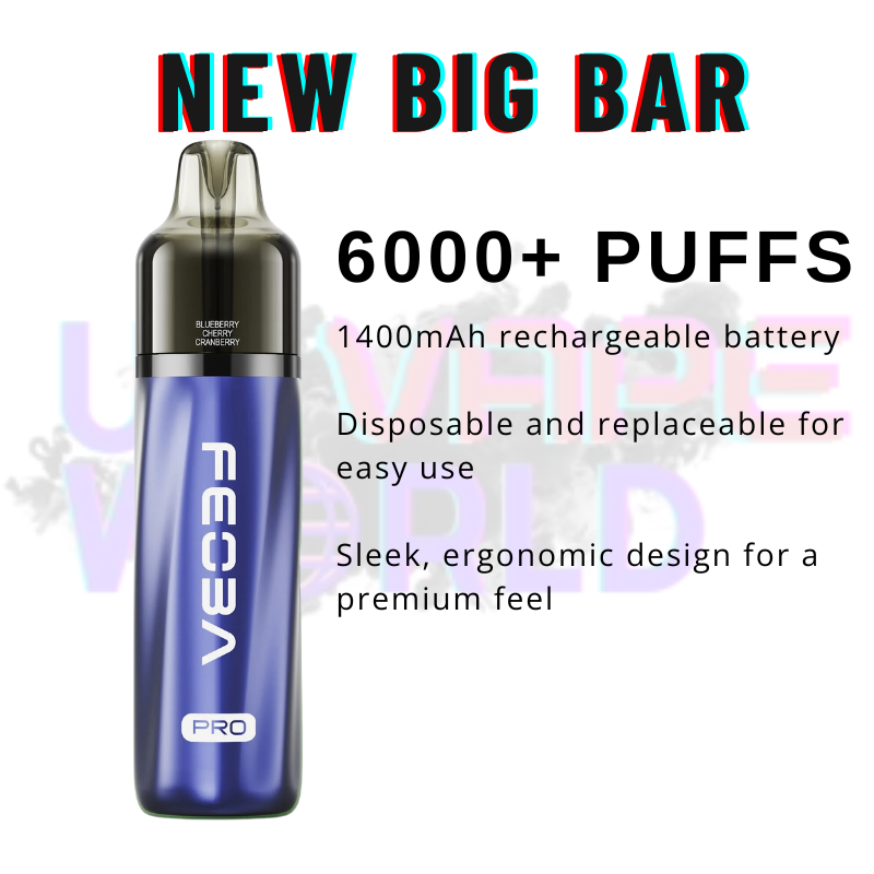 Blueberry Cherry Cranberry Feoba Pro 6000 6K Puff Pod Kit