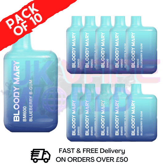 Blueberry Bubblegum - Bloody Mary 600Puff Box of 10