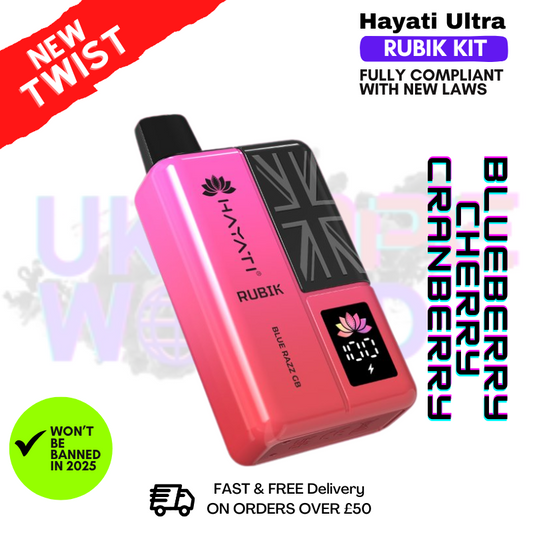 Blueberry Cherry Cranberry Hayati Rubik 7000 Puff 7K Bar