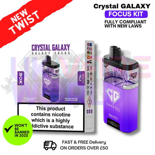 Blue Razz Cherry Crystal Galaxy 30K Puff Kit