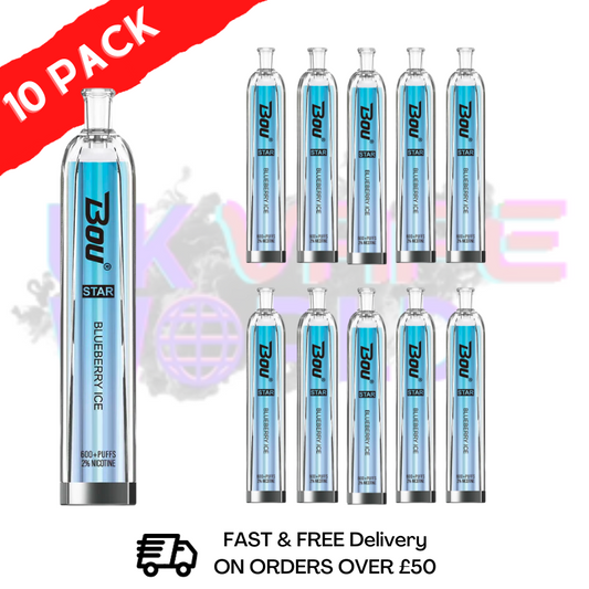 Blueberry ICE - BOU STAR BAR 600Puff Box of 10