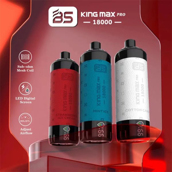 Breze Stiik Bs King Max Pro 18000 18k Puff Disposable Vape Dtl Vape With Nice Leather Shape Vape