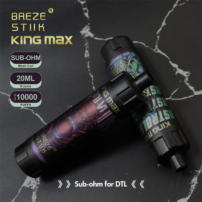 Breze Stiik Kingmax 10000 Puffs Disposable Vape – Mesh Coil, Adjustable Airflow