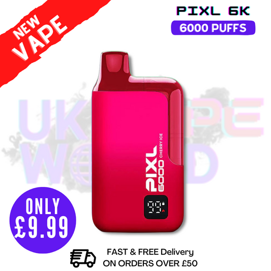 Cherry Ice Pixl 6000 6K Puff Disposable Bar - Only £9.99