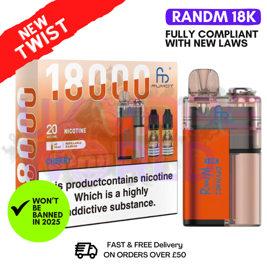 Cherry RandM Tornado 18K 18000 Puff Vape Kit
