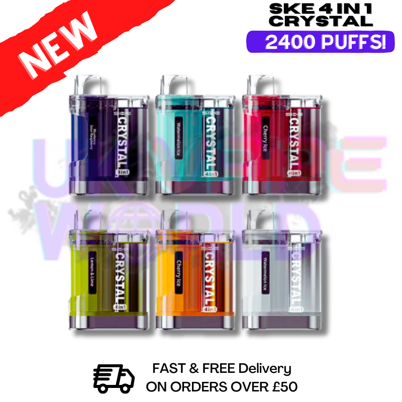 Crystal 2400 Puff Bar 4 in 1 SKE Pod Vape Kit - £8.00