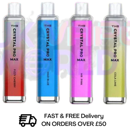 Box Of 10 - Crystal Pro Max 4000PUFF Bar Disposable Puff 0MG