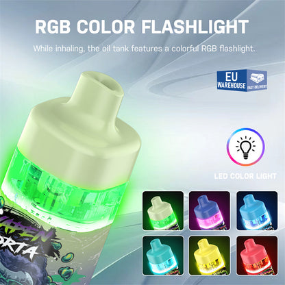 VAPEN DRTA 12000 Puff OCS Refillable NO Leaking RGB Light Open System Vape Germany Wholesale Disposable 12k Tornado