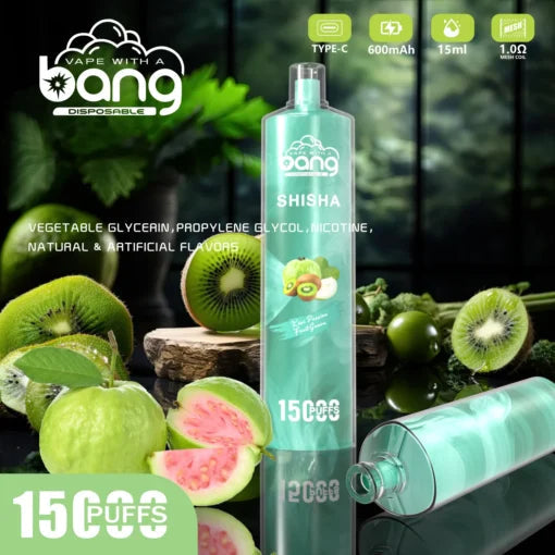 Bang 15000 Puffs Vape 15K Disposable Vape Pen E Cigarette Prefilled 15ml  600mAh Disposable Vape 20 Flavors