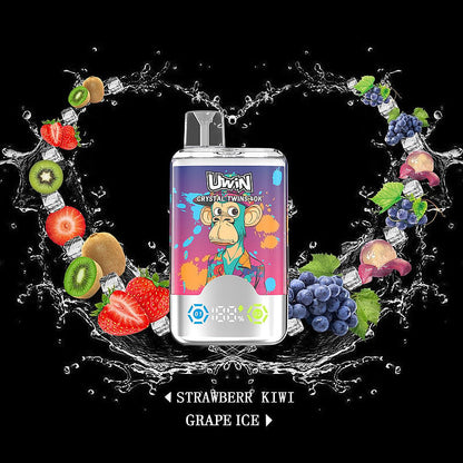 Uwin Crystal Twins 40000 Puffs Dual Flavors Disposable Vape –Ultimate Vaping Experience