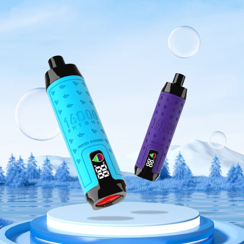 ELF BOX Shisha 16000 Puffs - 28mL, 5% Nic Salt, 12 Flavors, LED Display