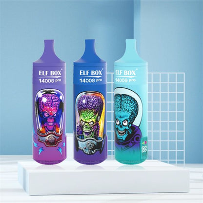 ELF BOX RGB 14000 Puff Disposable Vape 600mAh Battery Mesh coil 1.0ohm RGB-Light+Lanyard