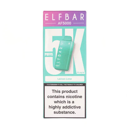 Elf Bar AF5000 Disposable Vape Up To 5000 Puffs 2ml Prefilled E-Liquid 10ml Refill Container