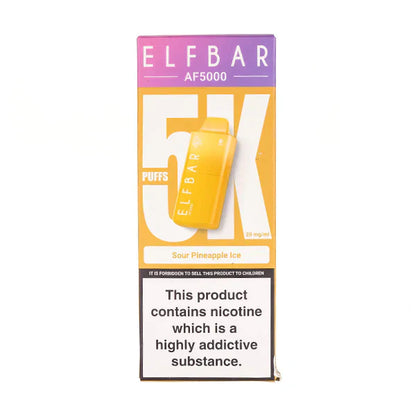 Elf Bar AF5000 Disposable Vape Up To 5000 Puffs 2ml Prefilled E-Liquid 10ml Refill Container