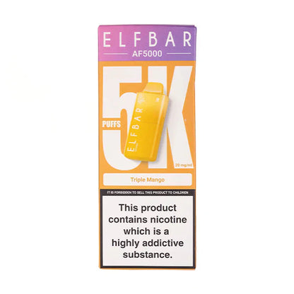 Elf Bar AF5000 Disposable Vape Up To 5000 Puffs 2ml Prefilled E-Liquid 10ml Refill Container