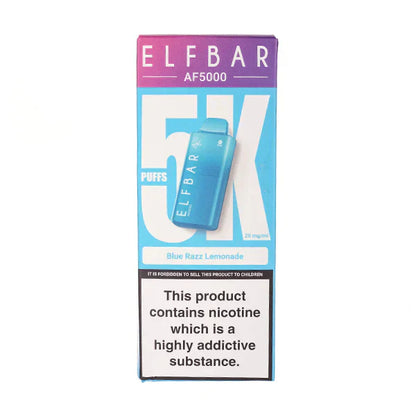 Elf Bar AF5000 Disposable Vape Up To 5000 Puffs 2ml Prefilled E-Liquid 10ml Refill Container