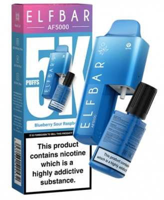 Elf Bar AF5000 Disposable Vape Up To 5000 Puffs 2ml Prefilled E-Liquid 10ml Refill Container