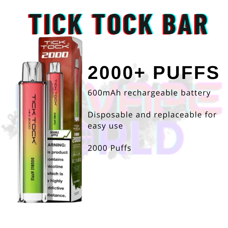 Double Apple Tick Tock Mini 2000 Puff Kit
