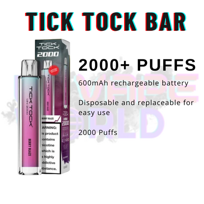 Berry Blaze Tick Tock Mini 2000 Puff Kit