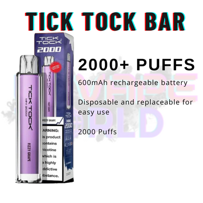 Fizzy Grape Tick Tock Mini 2000 Puff Kit